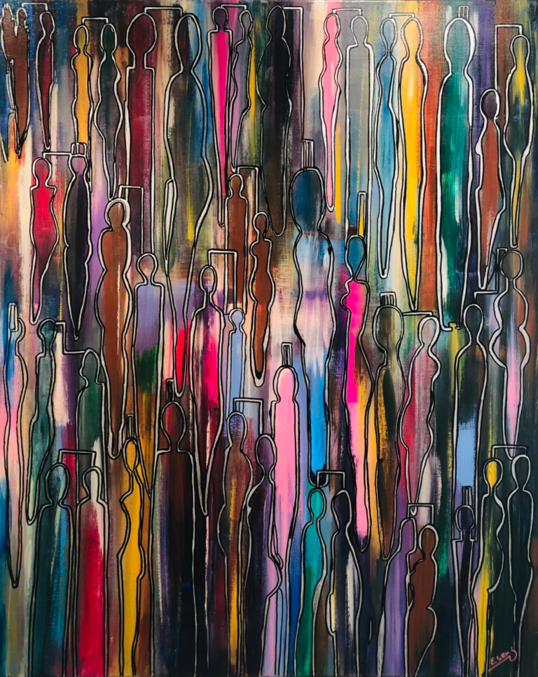 Tableau "Connected" de l'artiste ESENJ