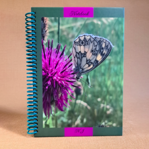 Carnet de notes à spirale – de 150 pages – format A5 -création par Nadia Jane – « Flower n°1»